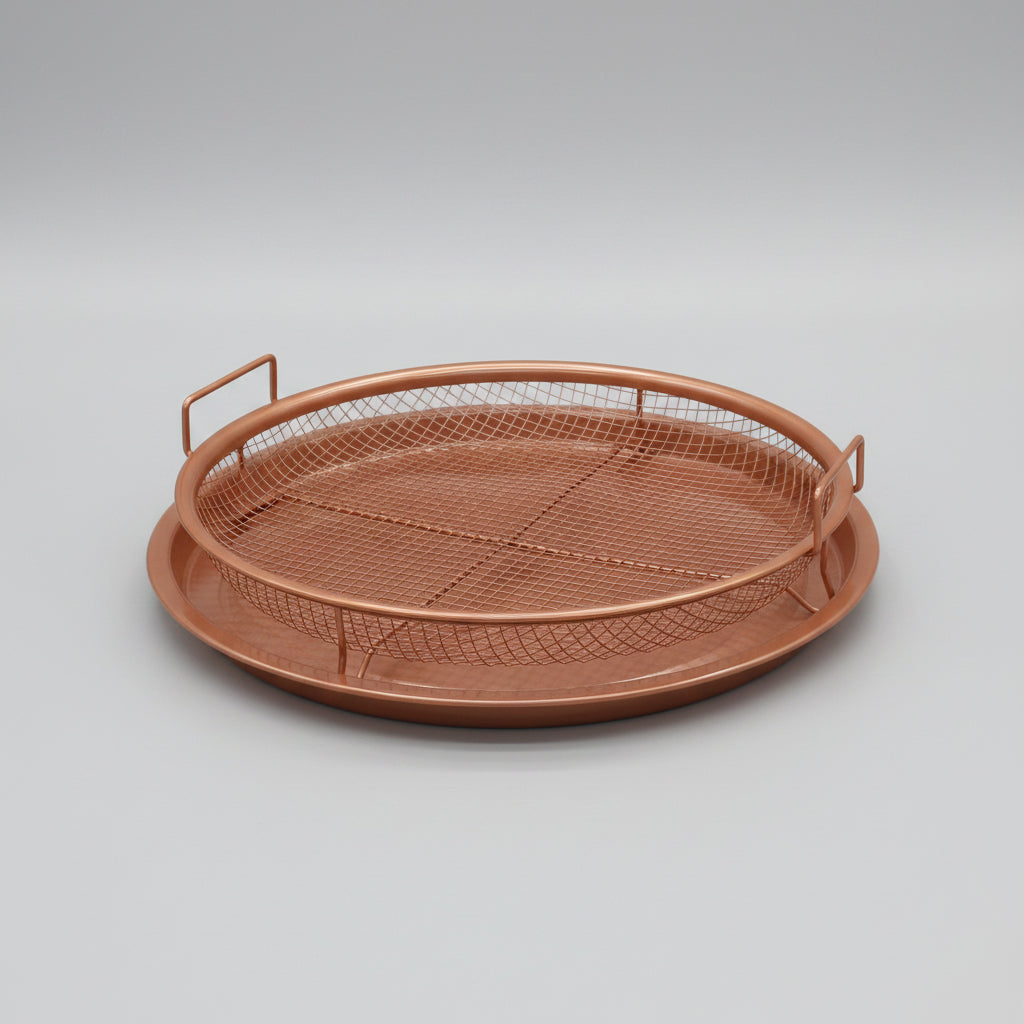 Copper Crisper Non-Stick Oven Baking Tray with Crisping Basket