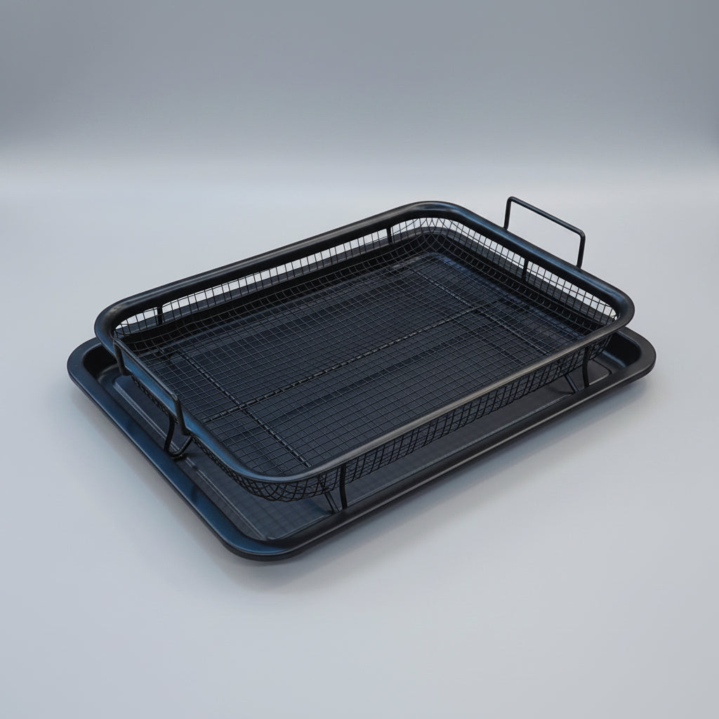 Copper Crisper Non-Stick Oven Baking Tray with Crisping Basket