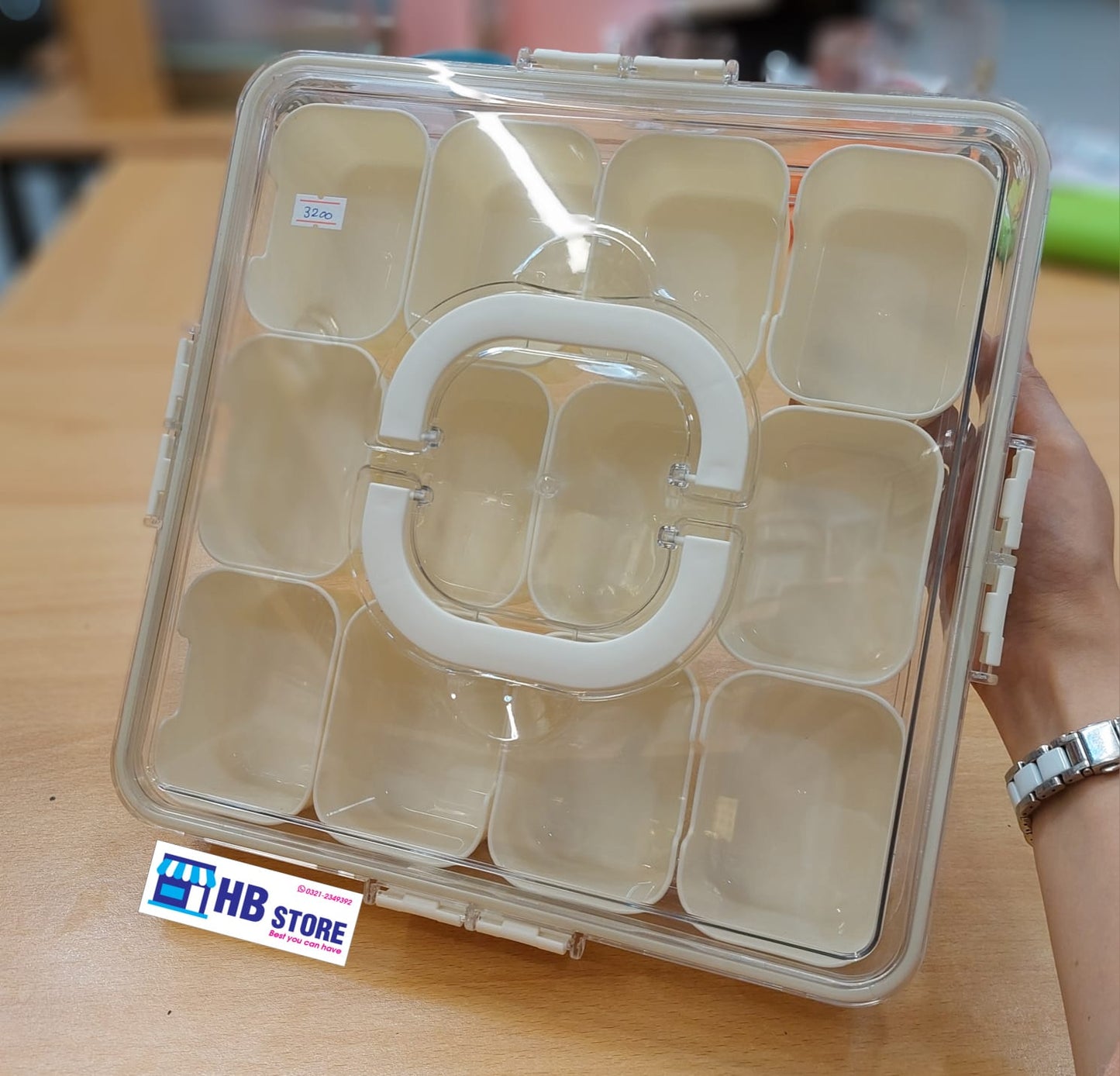 Food Storage Tray Divided Serving Tray with Sealing Lid Rectangular Snack Serving Tray with Push Snap Lock Table Storage KIT