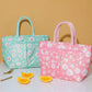 Oxford Cooler Bag – Insulated Daisy Print Tote for Lunch, Picnic & Travel
