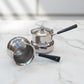 stainless steel milk warming and coffee pots