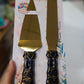 Marble Design Cake Lifter & Knife