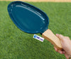 Nordic Ceramic Oval Serving Platter with Ergonomic Wooden Handle – Teal Blue