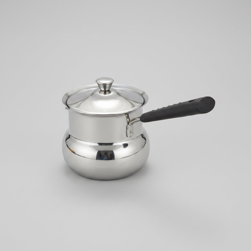 stainless steel milk warming and coffee pots