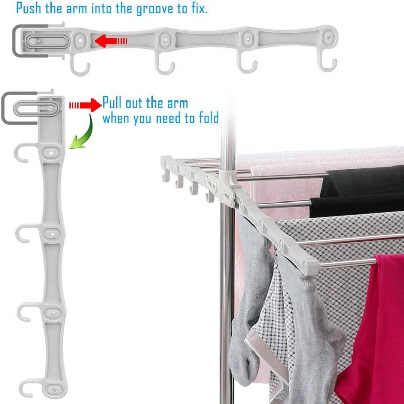 Space-Saving 2-Tier Foldable Clothes Drying Rack