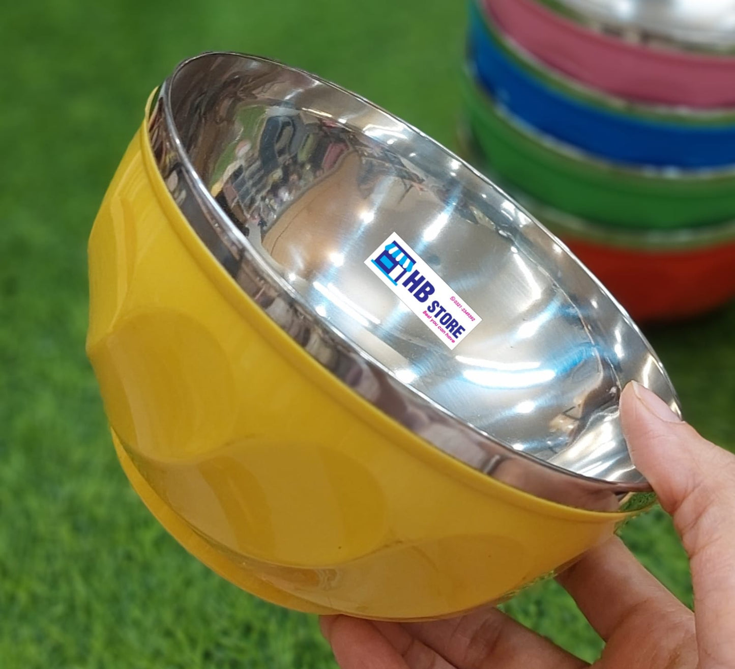 Set of 5/10/12 Stainless Steel Nesting Bowls with Colorful Enamel Exterior | Insulated Serving & Mixing Bowls