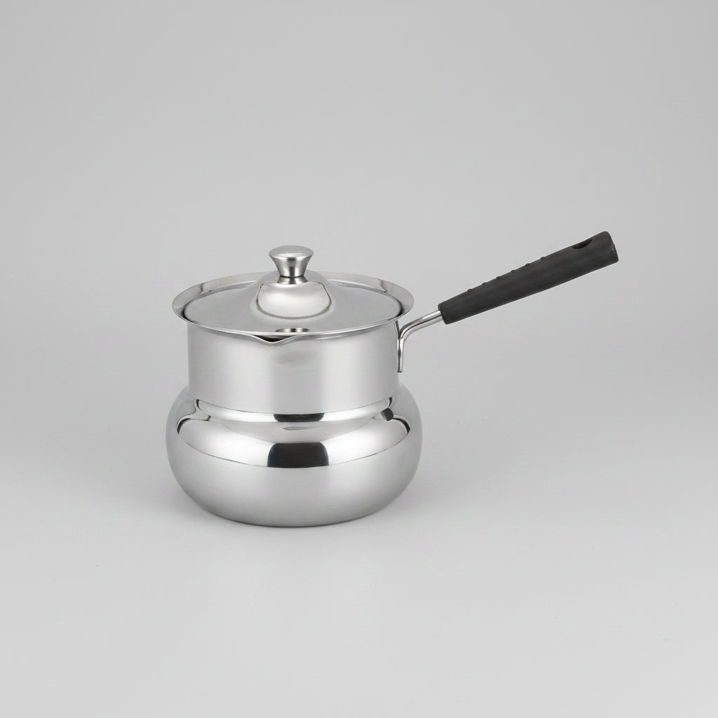 stainless steel milk warming and coffee pots