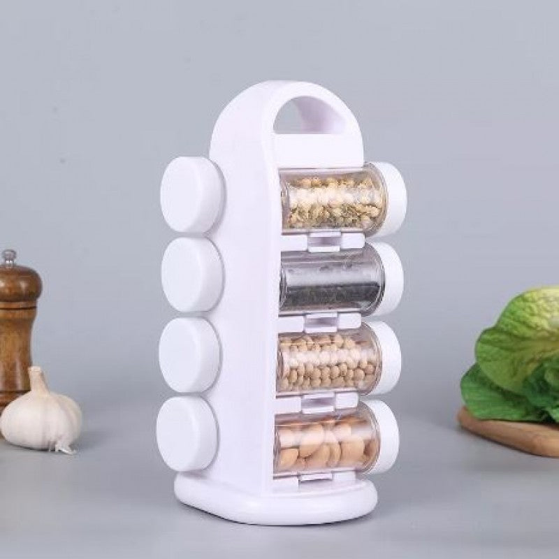 Revolving Spice Rack Organizer With Jars - 8pcs