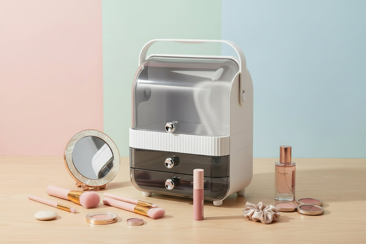 Luxe Dust-Free Portable Cosmetic & Makeup Organizer"