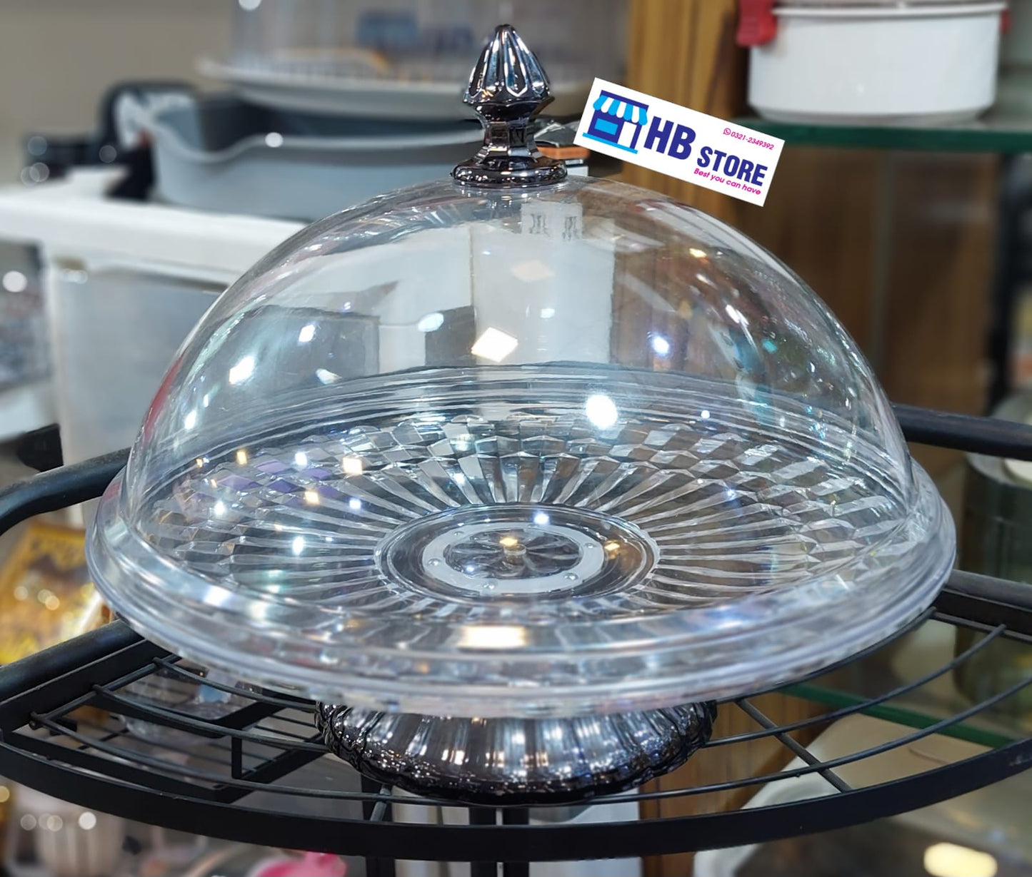 Rotate Acrylic Cake Dish Lid