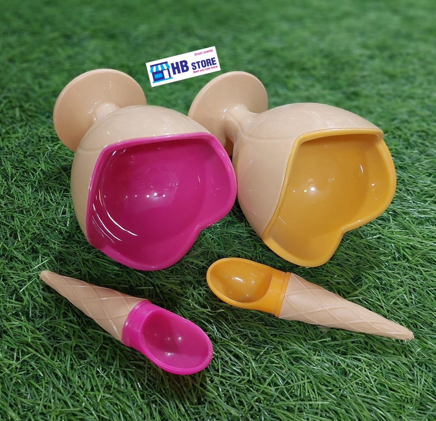 2Pcs Ice Cream Cup With Spoon