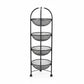 4-Tier Metal Wire Mesh Vegetable & Fruit Basket Trolley