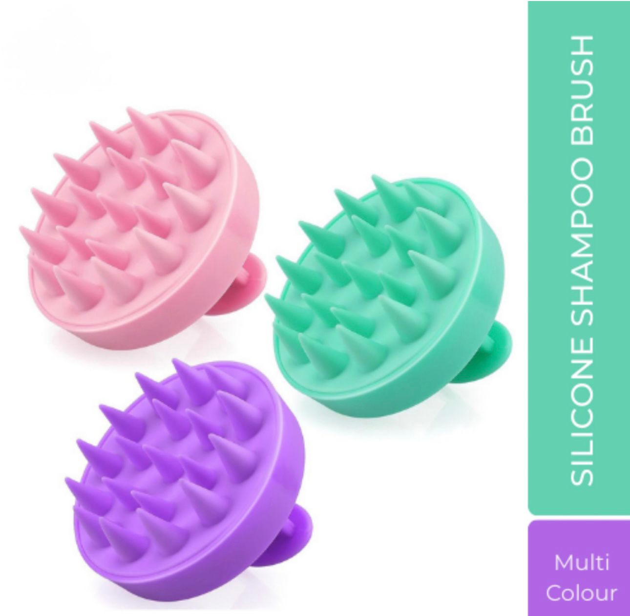 Silicone Scalp Massager Shampoo Brush - Hair Scrubber for Dandruff, Deep Cleaning & Relaxation