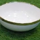 Golden Line White Ceramic Bowl