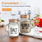 2Pcs Glass Material Salt Pepper Set
