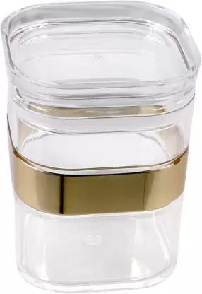 3Pcs Acrylic Golden Line Jar set