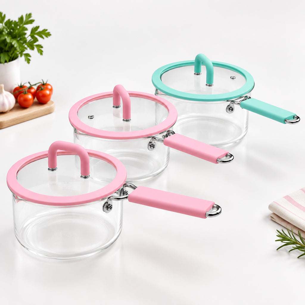 ChromaGlass Borosilicate Saucepan Collection