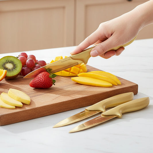 3-Piece Golden Fruit Knife Set