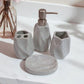 Coastal Clay Textured Ceramic 4-Piece Bathroom Set