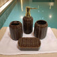 Coastal Clay Textured Ceramic 4-Piece Bathroom Set