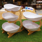 Modern Multi-Tier Serving Platters with Wooden Stand