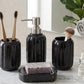 Coastal Clay Textured Ceramic 4-Piece Bathroom Set