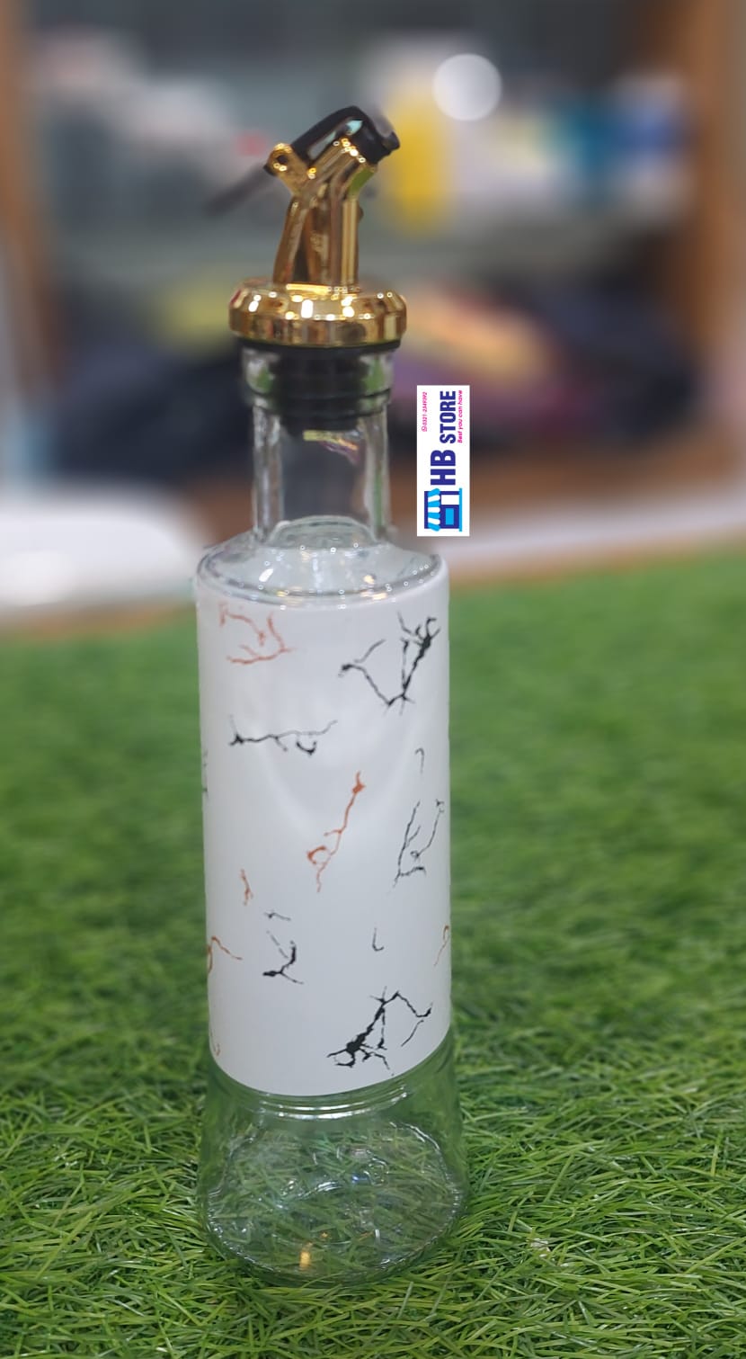 Marble Design Glass Bottle