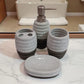 Coastal Clay Textured Ceramic 4-Piece Bathroom Set