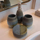 Coastal Clay Textured Ceramic 4-Piece Bathroom Set