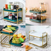 2 Layer Golden Metal Stand