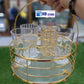 Fancy Glass Holder Golden