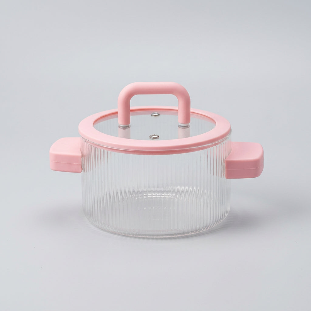 Heat-Resistant Borosilicate Glass Cooking Pot