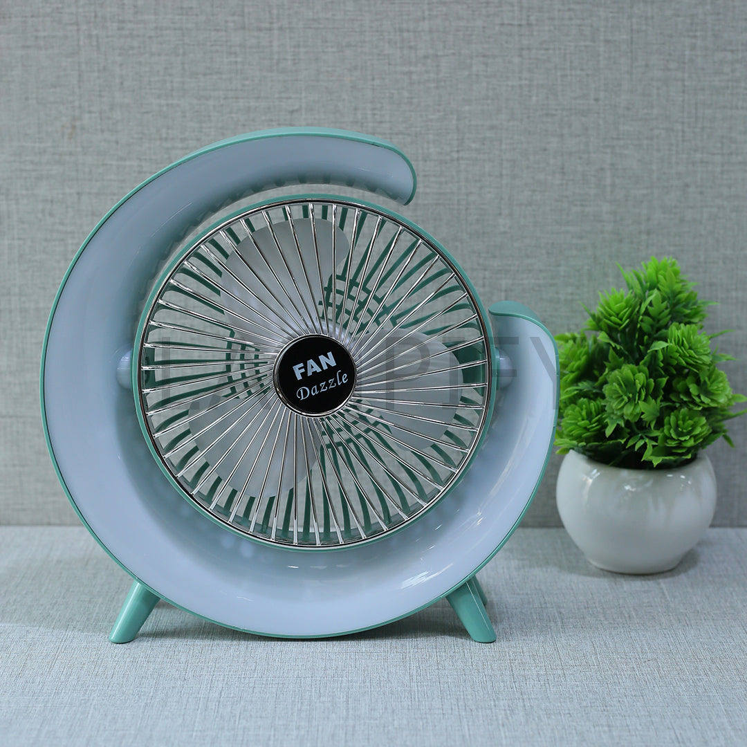Rechargeable Fan With Colorful Light