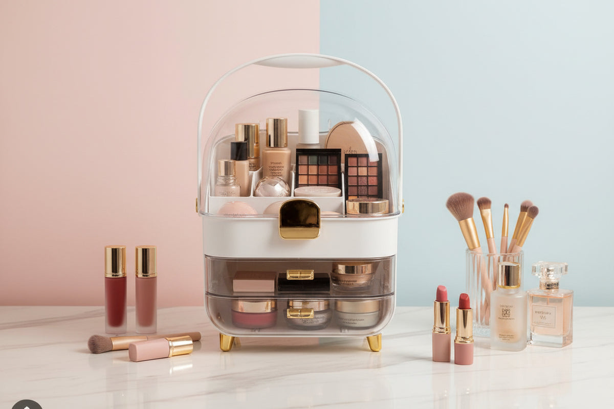 Luxe Dust-Free Portable Cosmetic & Makeup Organizer"