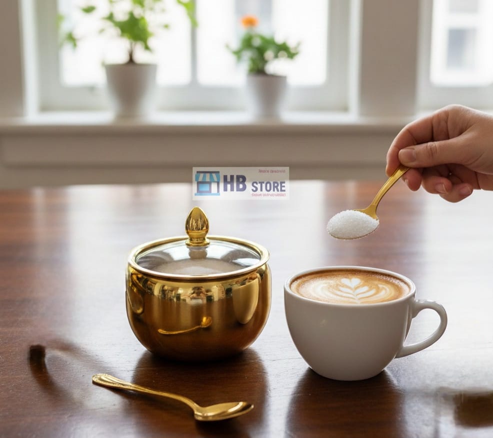 Luxury Golden Steel Sugar Pot – HBStore