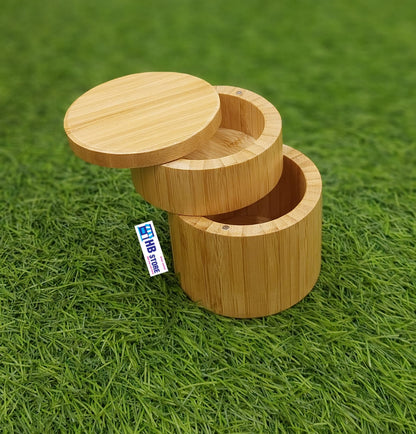 Multi-Tier Bamboo Jar – Spice, Sugar & Salt Organizer.
