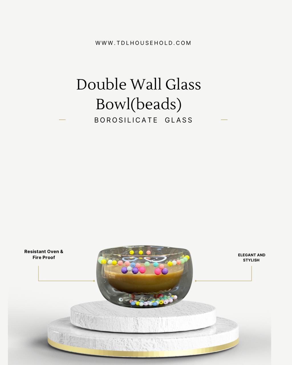 Double Wall Fancy Decorated Bowl