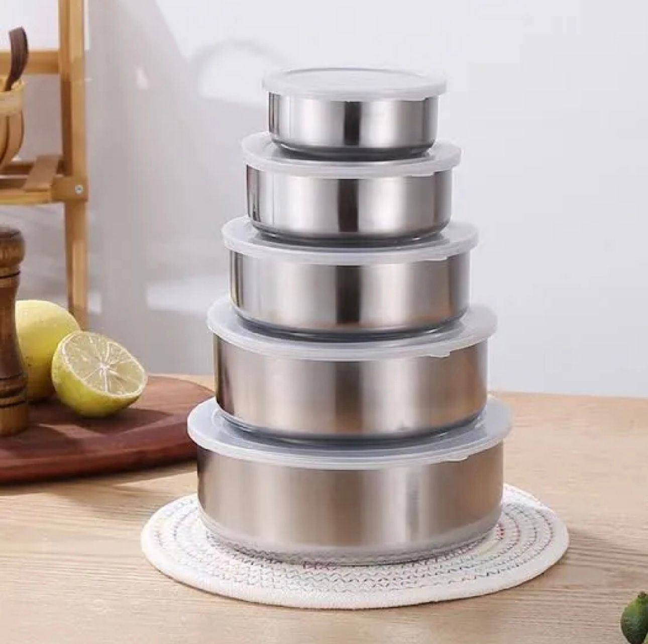 5pcs Steel Bowl Set