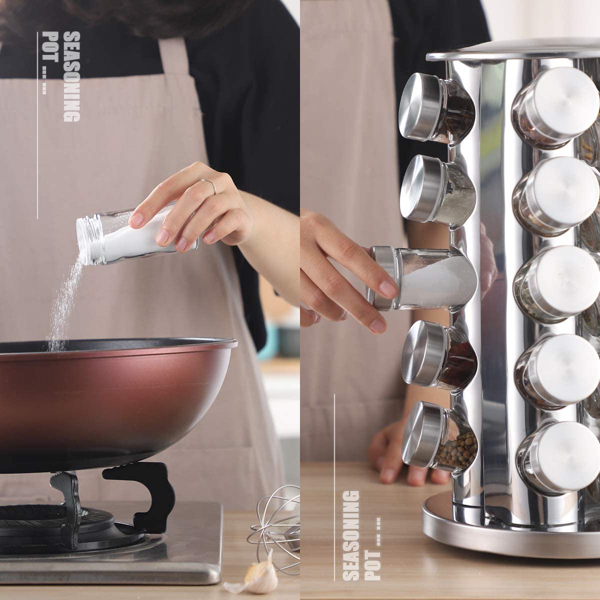 20Pcs Rotating Spice Rack