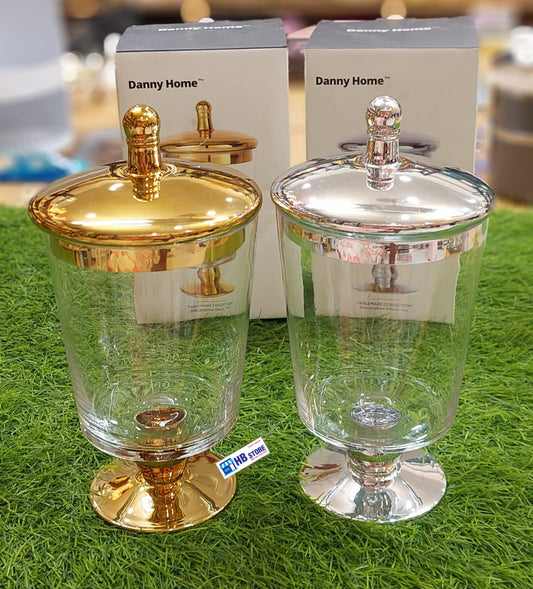 Danny Home Decorative Pedestal Glass Jars