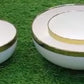 Golden Line White Ceramic Bowl