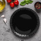 denny home Black Glass Dinner Plates & Bowl