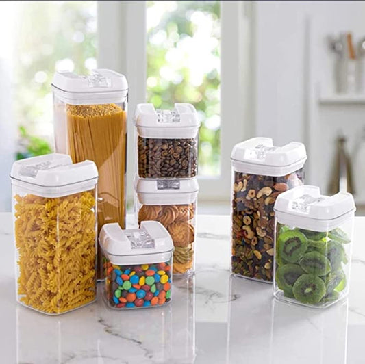 Airtight Lock Food Storage Jar Set - BPA Free 4pcs