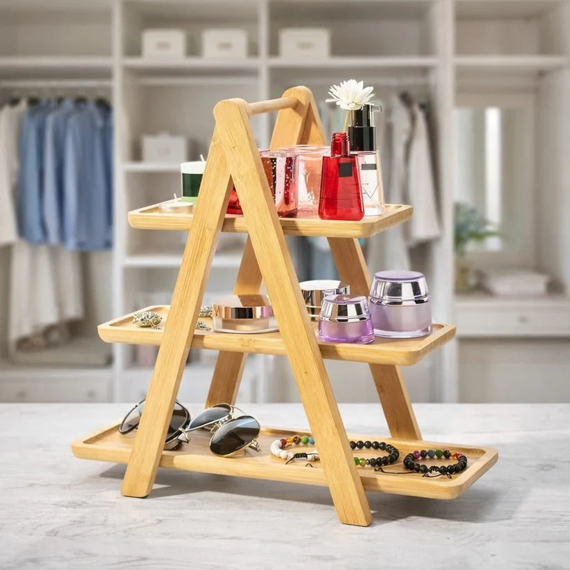 3 tier bamboo tray