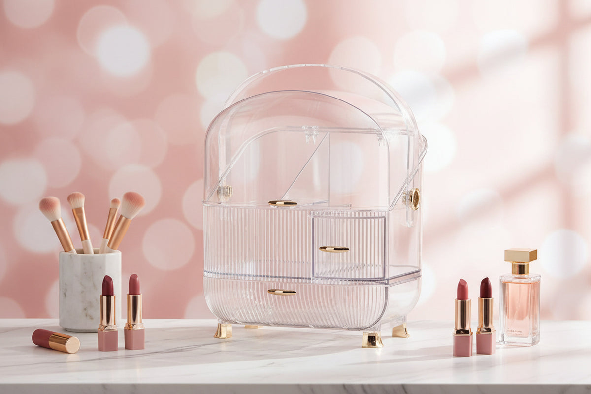 Luxe Dust-Free Portable Cosmetic & Makeup Organizer"