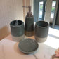 Coastal Clay Textured Ceramic 4-Piece Bathroom Set