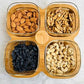 4Pcs Glass Jar Set With Wooden Rotate Stand