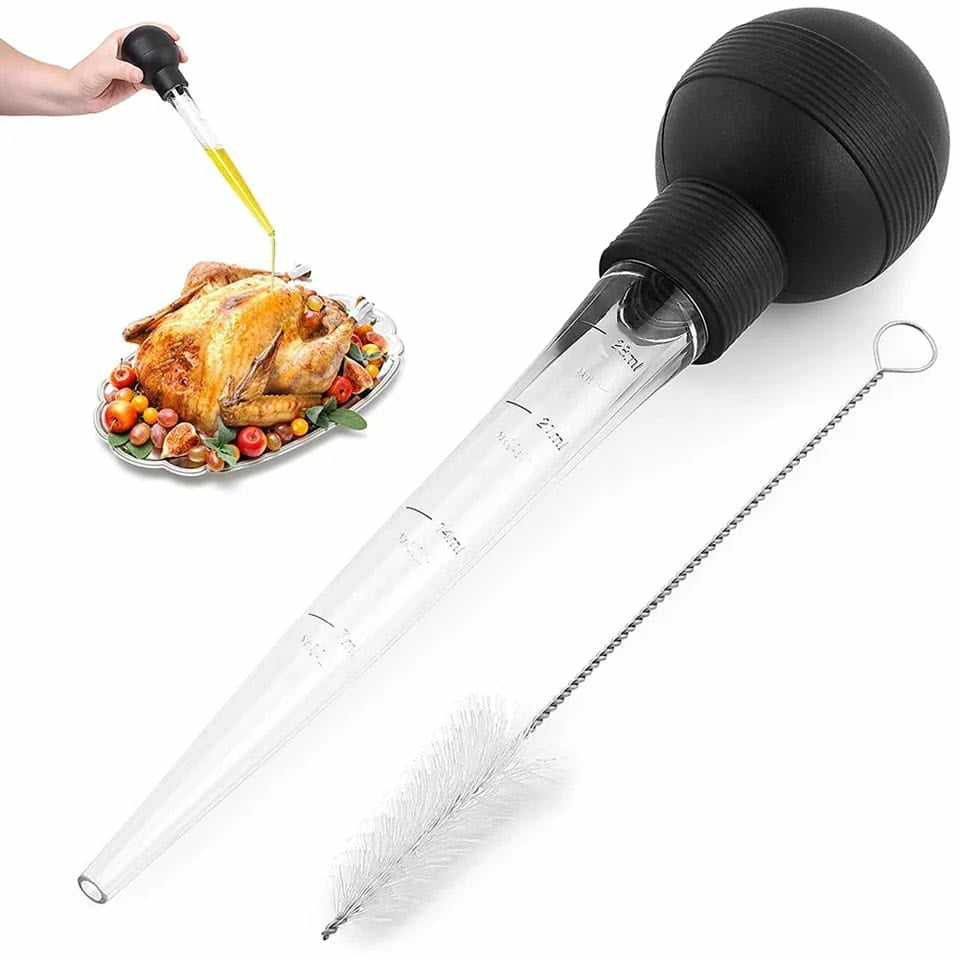 Oil And Baster With Brush