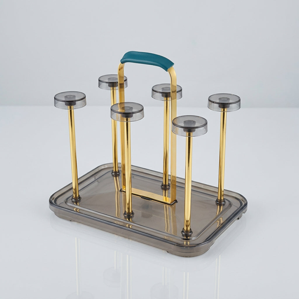 Aurum & Argentum Luxury Glass Drying Rack Set