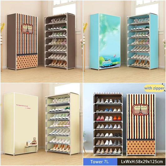 7 Layer Printed Shoes Rack